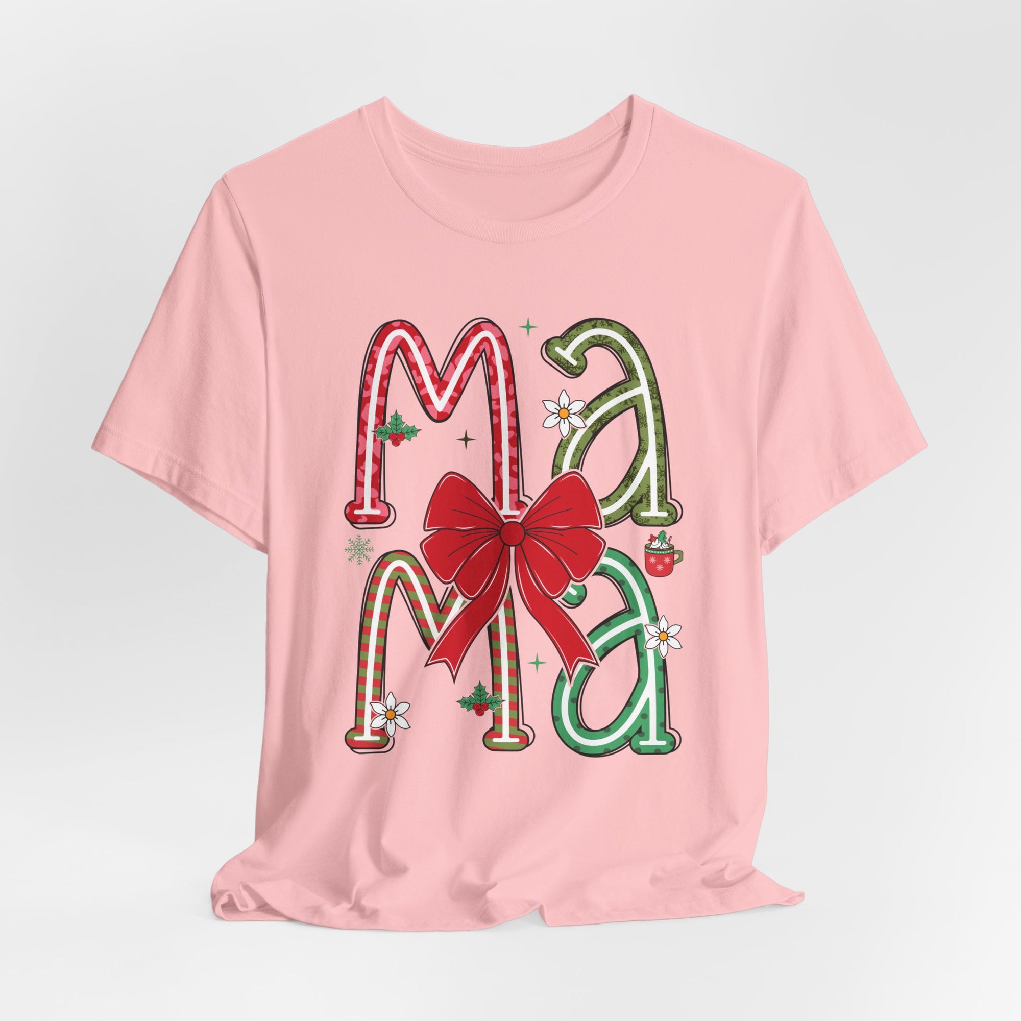 Festive Mama Tee - Holiday T-Shirt, Christmas Gift, Family Gathering, Casual Wear, Mom Shirt