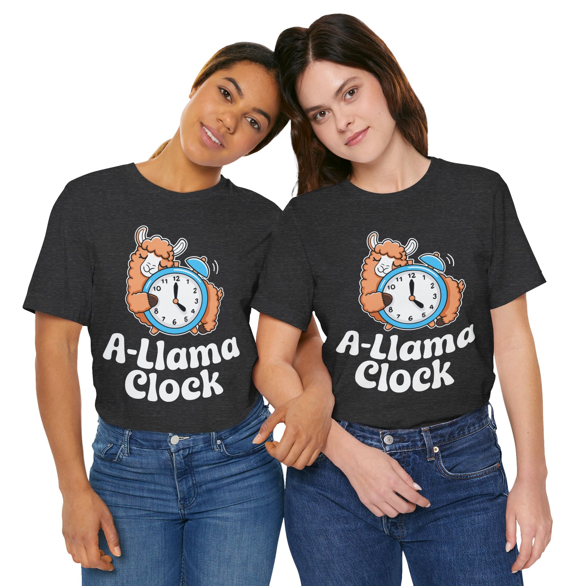 A‑Llama Clock Cute Graphic Tee — Funny Llama Alarm Clock T-Shirt