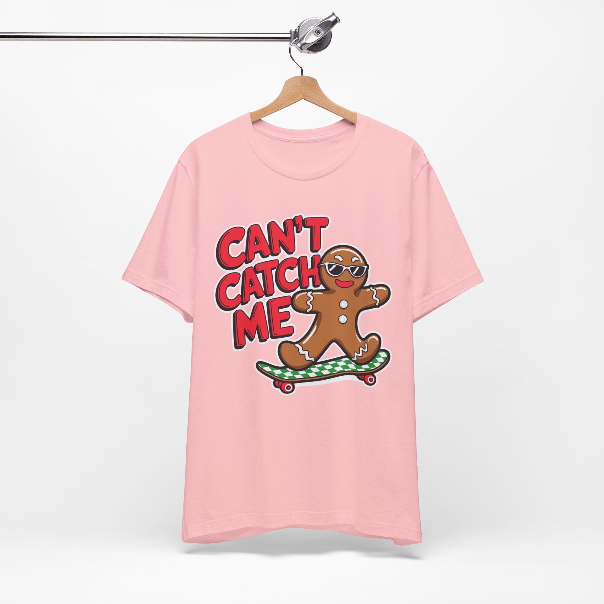 Gingerbread Skateboard Tee, Funny Holiday T-Shirt, Unisex Christmas Gift