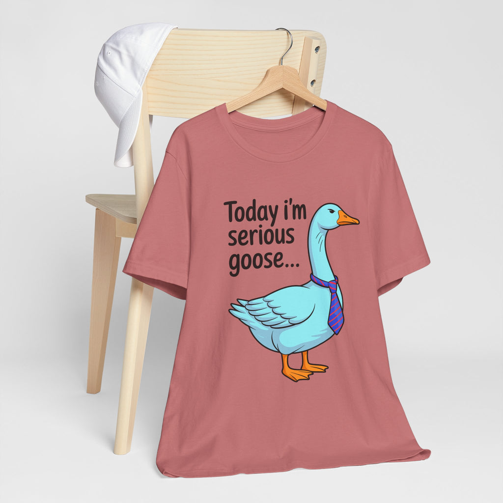 Serious Goose Humor Tee, Funny Graphic T-Shirt
