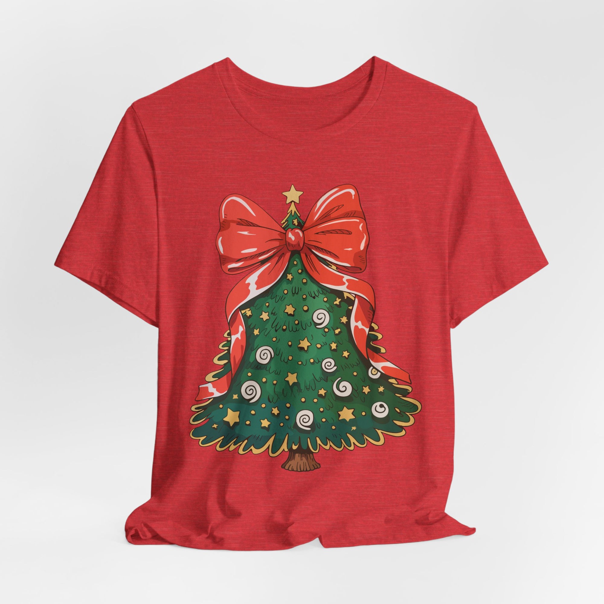 Christmas Tree Graphic Tee, Festive T-Shirt, Holiday Apparel, Unisex Christmas Shirt, Gift for Christmas Lovers, Seasonal Outfit