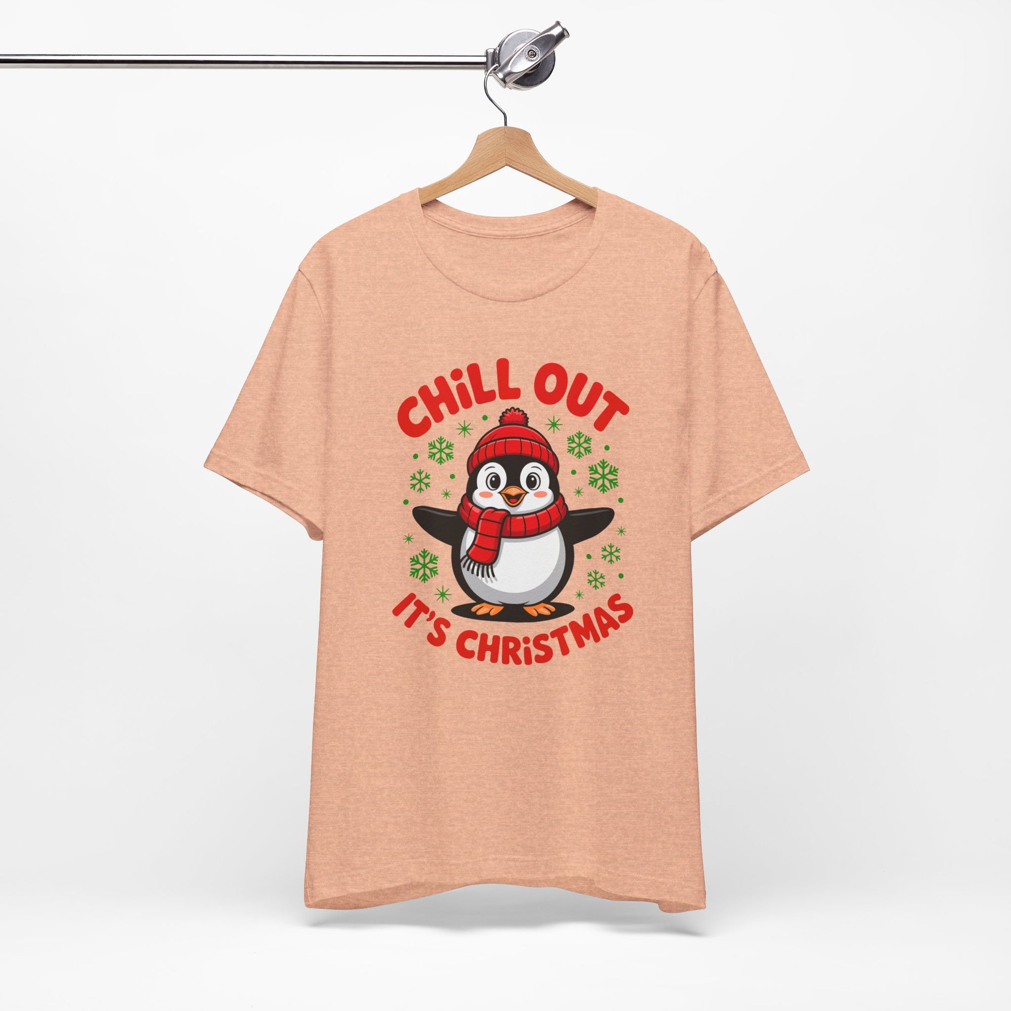 Christmas Penguin Tee | Chill Out It's Christmas, Unisex Holiday Shirt, Winter Apparel, Festive Gift, Cozy Christmas Tee