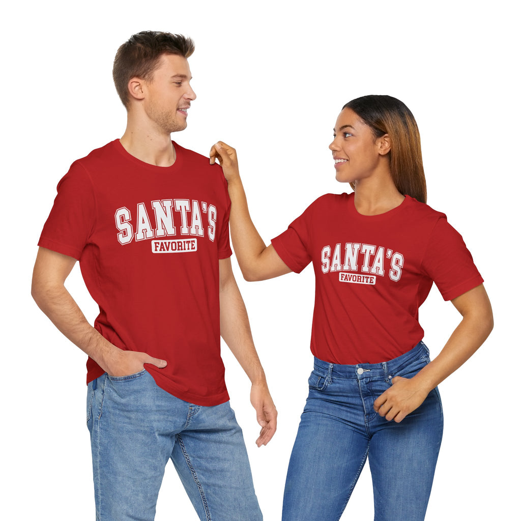 Santa's Favorite Unisex Tee, Christmas Gift, Holiday Apparel, Family Gathering Outfit, Festive T-Shirt, Casual Wear