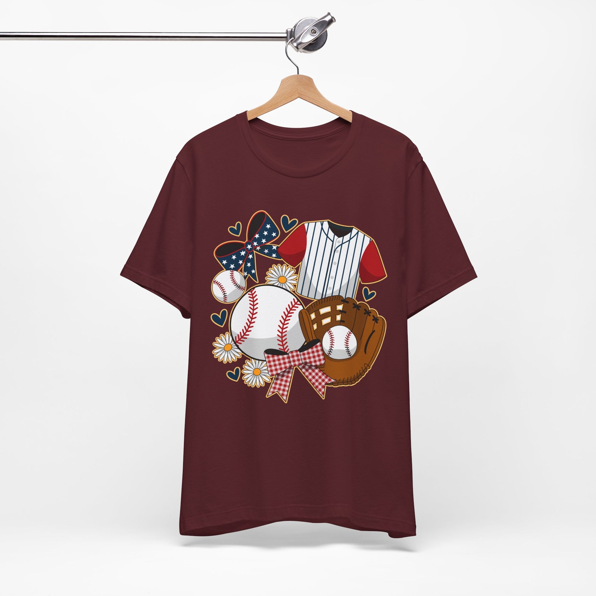 Baseball-Themed Unisex Jersey Tee, Perfect for Sports Fans, Great Gift for Game Days, Soft Cotton T-Shirt for Comfort.