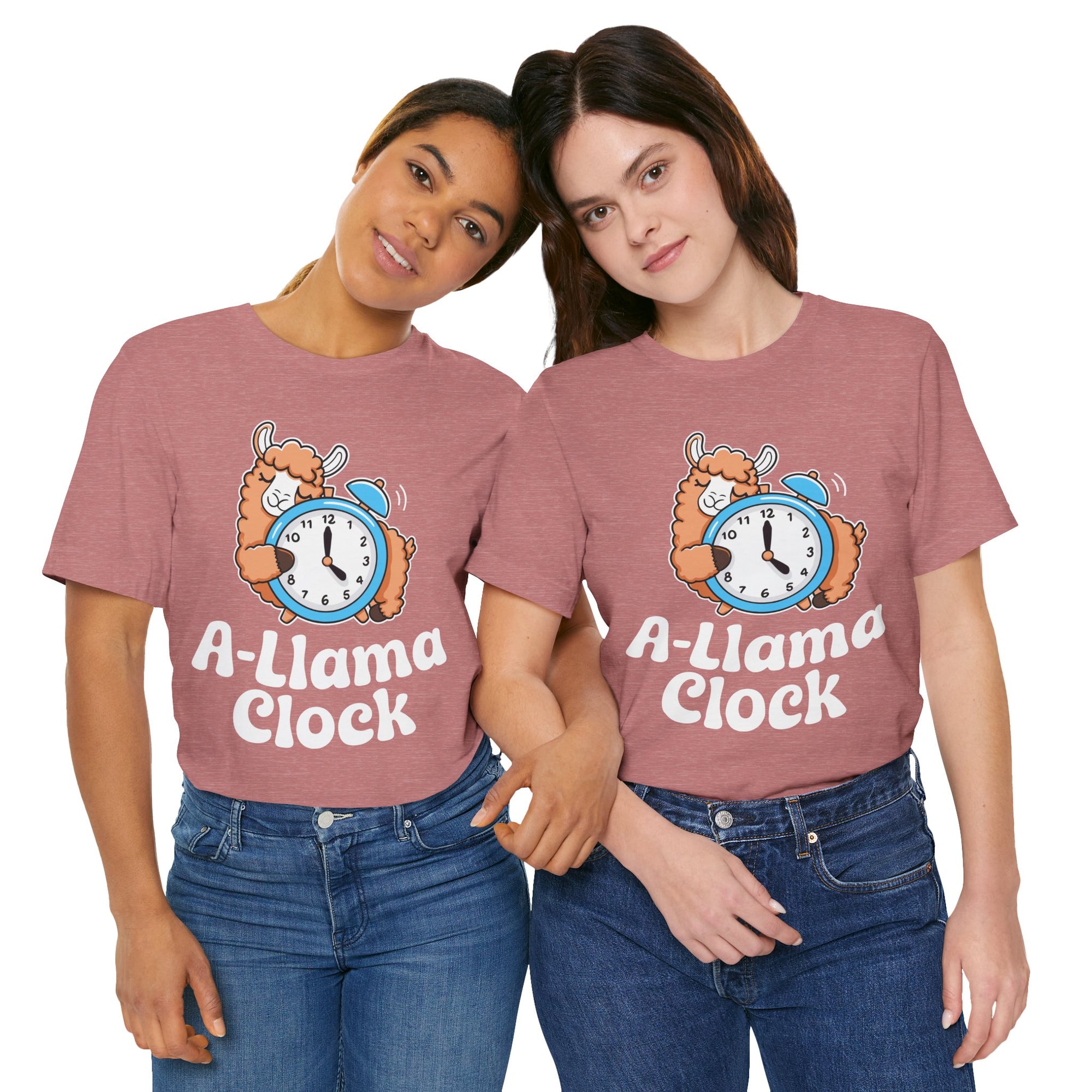 A‑Llama Clock Cute Graphic Tee — Funny Llama Alarm Clock T-Shirt