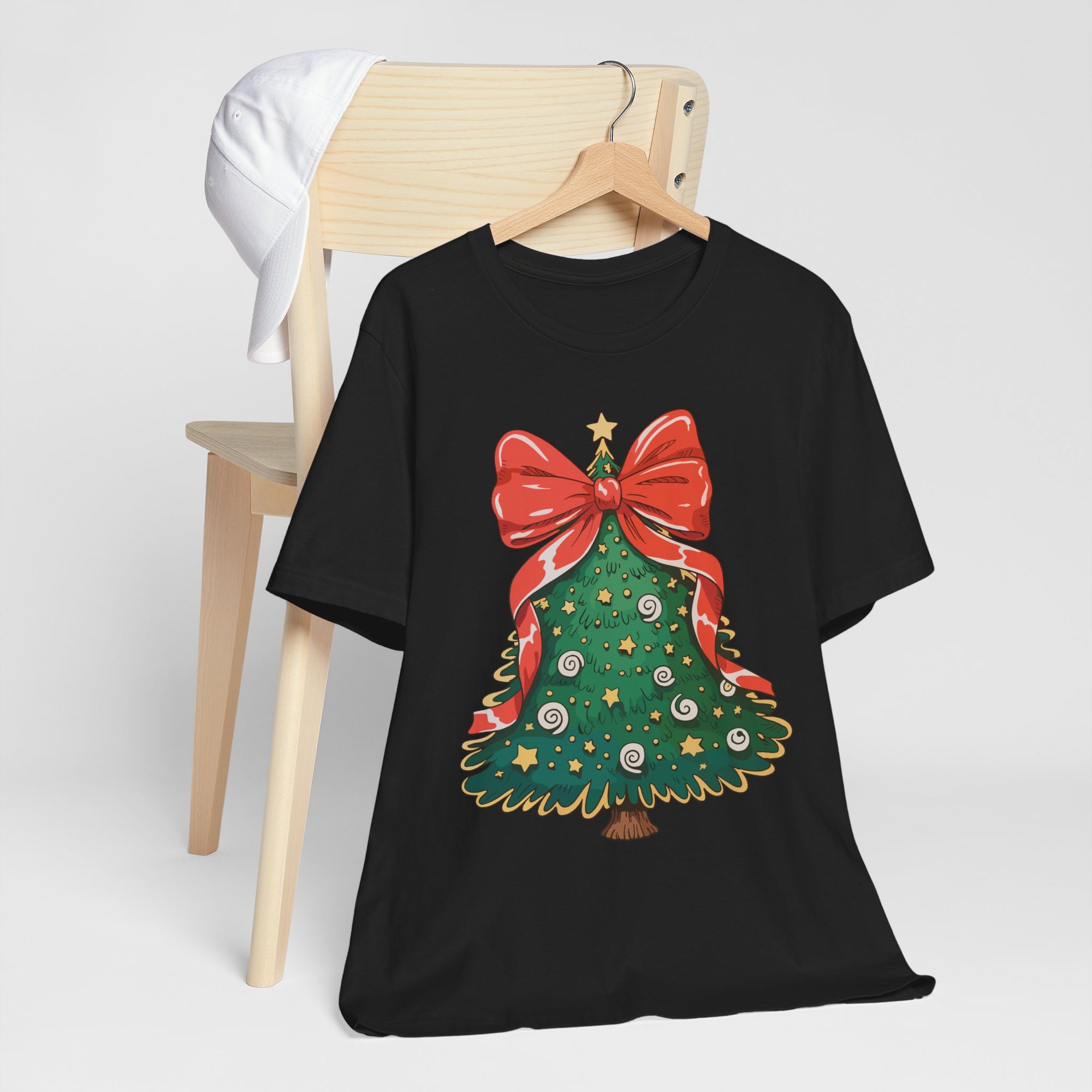 Christmas Tree Graphic Tee, Festive T-Shirt, Holiday Apparel, Unisex Christmas Shirt, Gift for Christmas Lovers, Seasonal Outfit