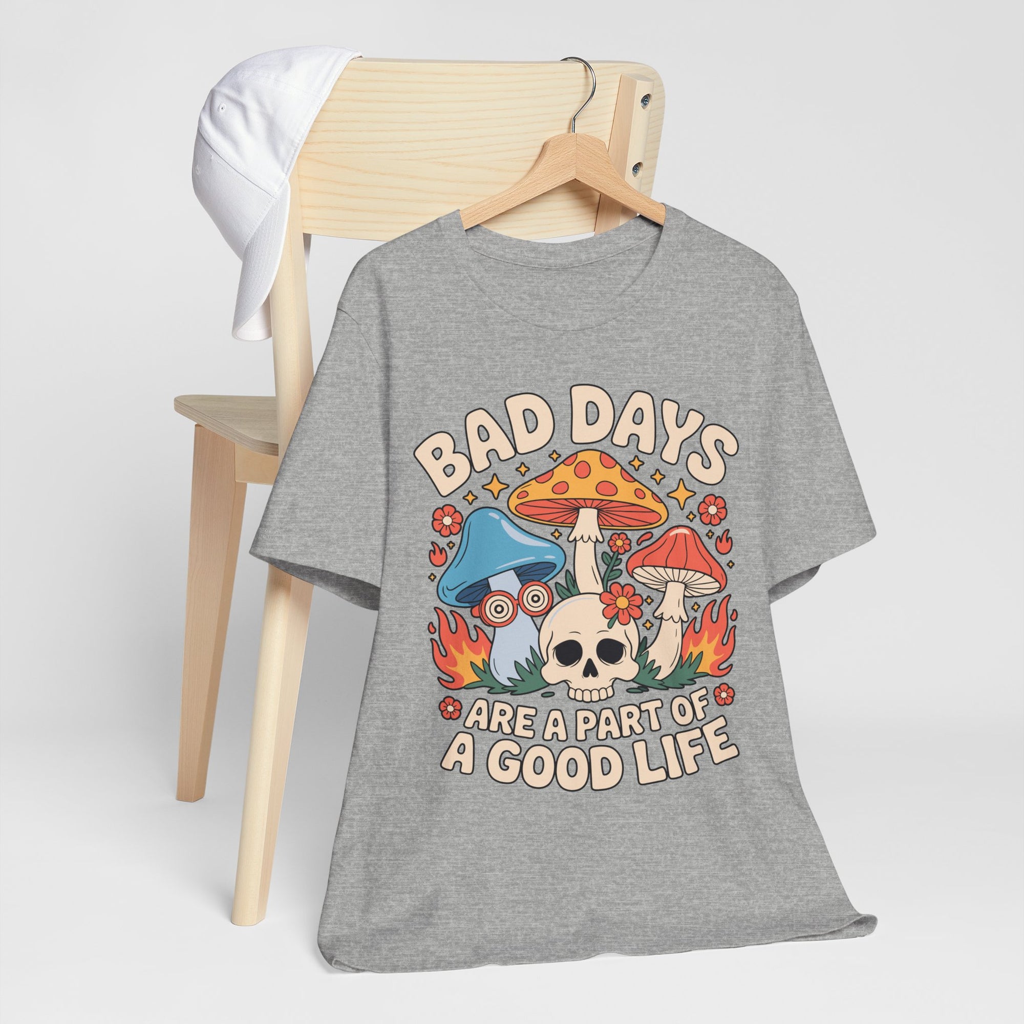 Bad Days Are a Part of a Good Life Retro Mushroom Tee