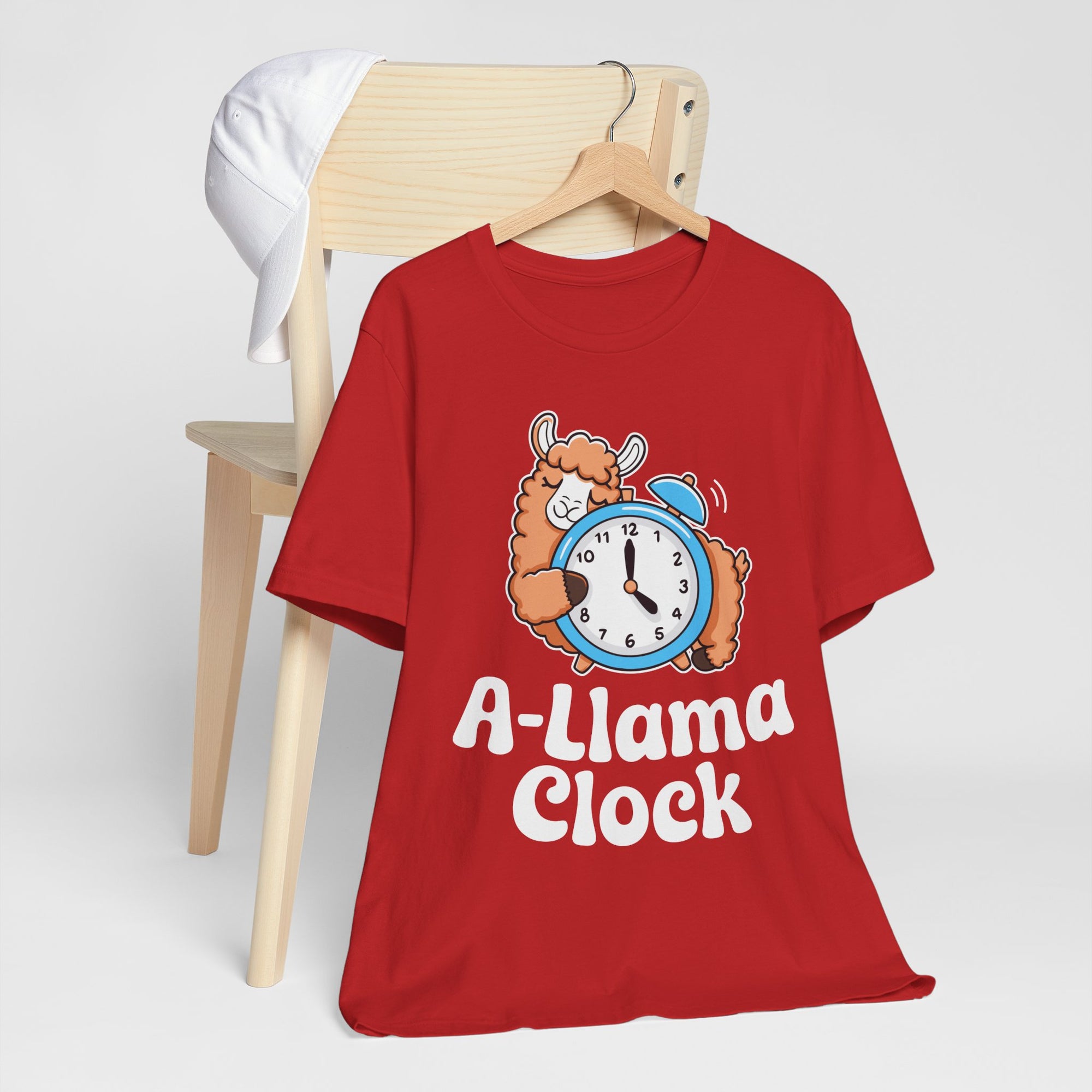 A‑Llama Clock Cute Graphic Tee — Funny Llama Alarm Clock T-Shirt
