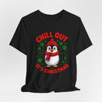 Christmas Penguin Tee | Chill Out It's Christmas, Unisex Holiday Shirt, Winter Apparel, Festive Gift, Cozy Christmas Tee