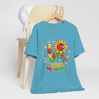 Colorful Love Needs No Words Tee, Unisex Graphic Tee