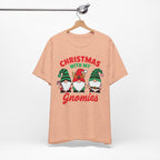 Christmas with My Gnomies Unisex Tee, Holiday Shirt, Christmas Gift, Gnome Tee, Festive Apparel, Cute Christmas T-Shirt