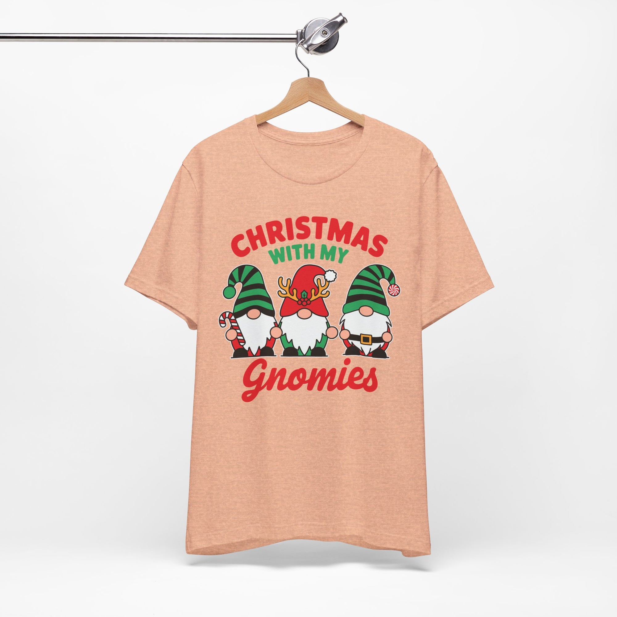 Christmas with My Gnomies Unisex Tee, Holiday Shirt, Christmas Gift, Gnome Tee, Festive Apparel, Cute Christmas T-Shirt