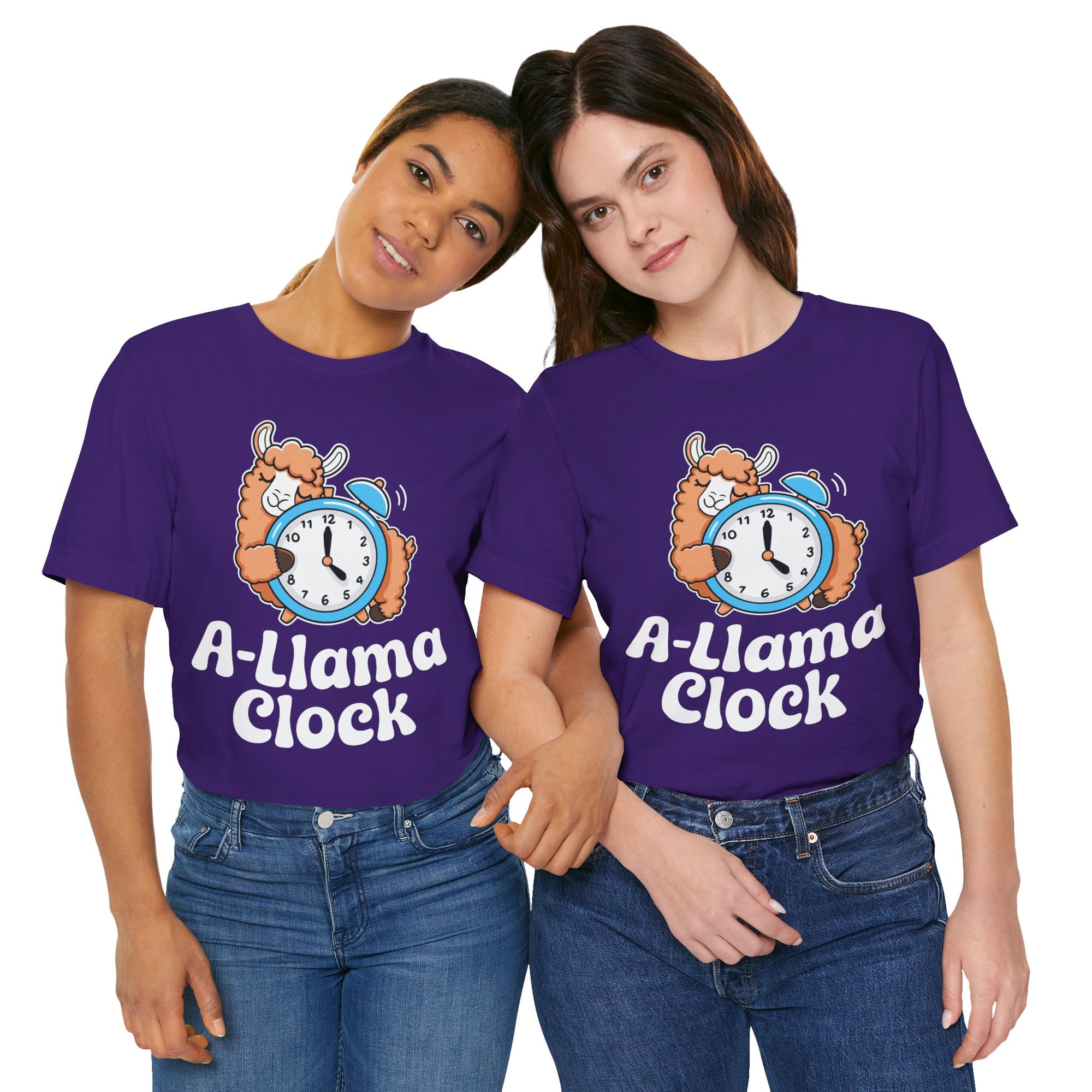 A‑Llama Clock Cute Graphic Tee — Funny Llama Alarm Clock T-Shirt