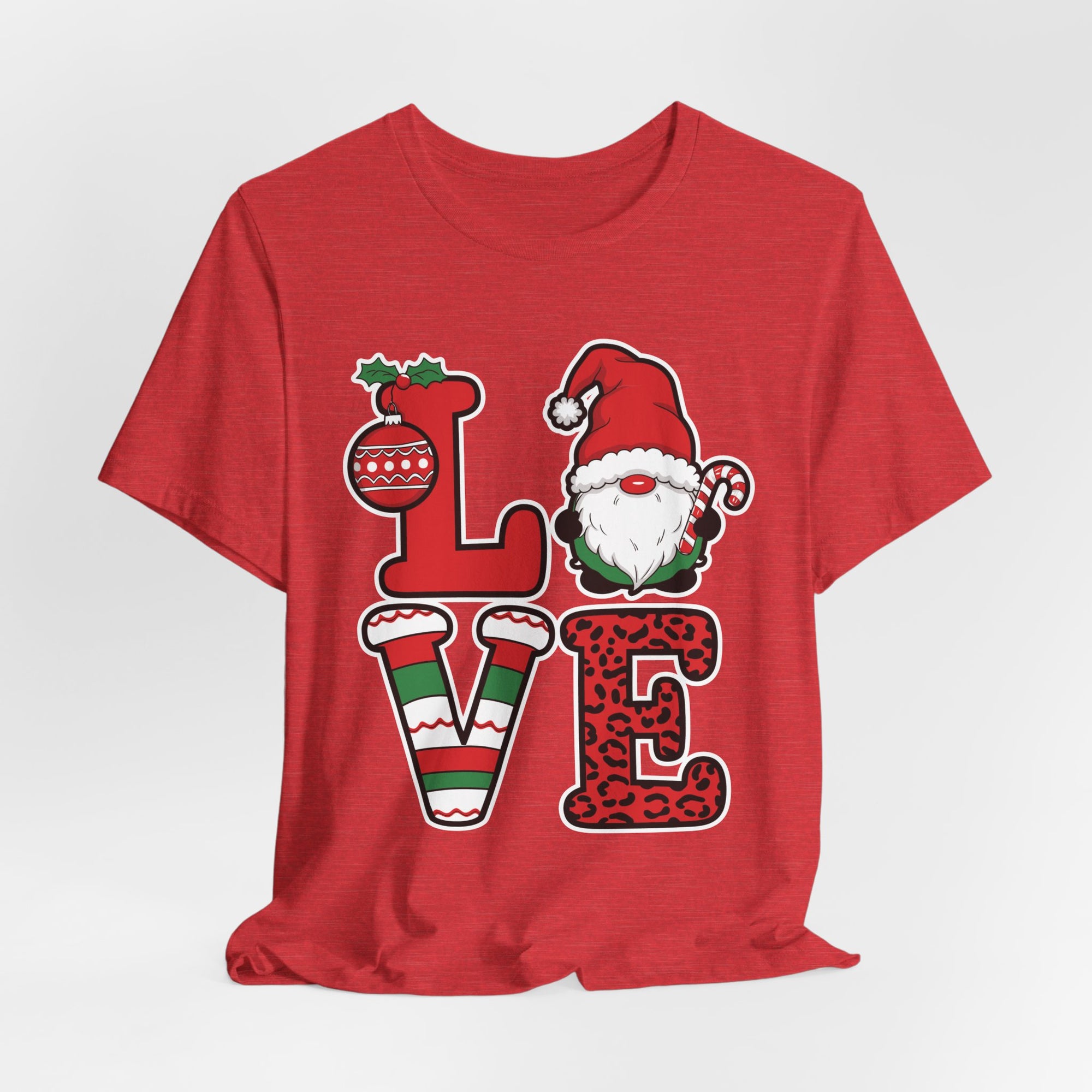 Christmas LOVE T-Shirt / Santa Gnome Holiday Graphic Tee