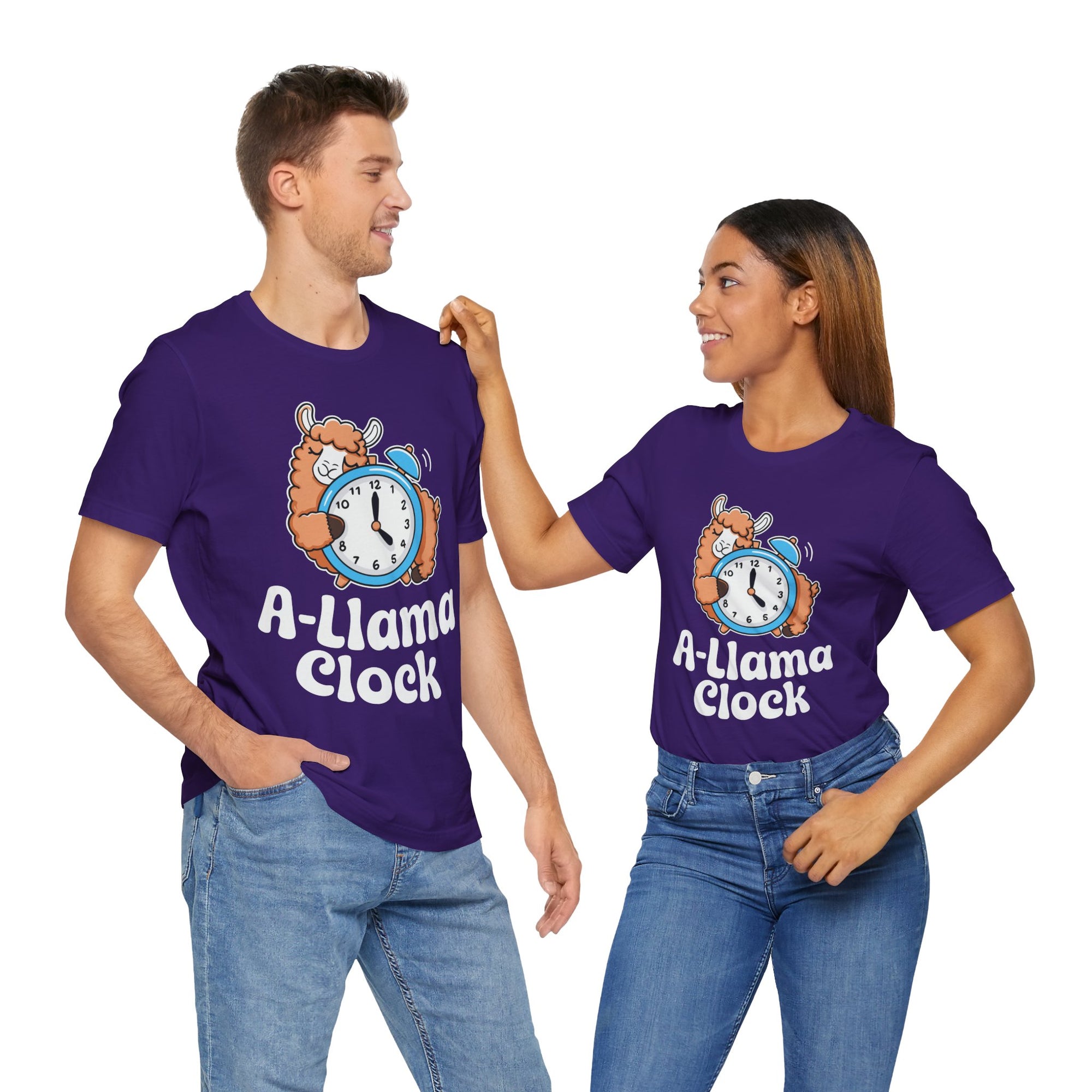 A‑Llama Clock Cute Graphic Tee — Funny Llama Alarm Clock T-Shirt