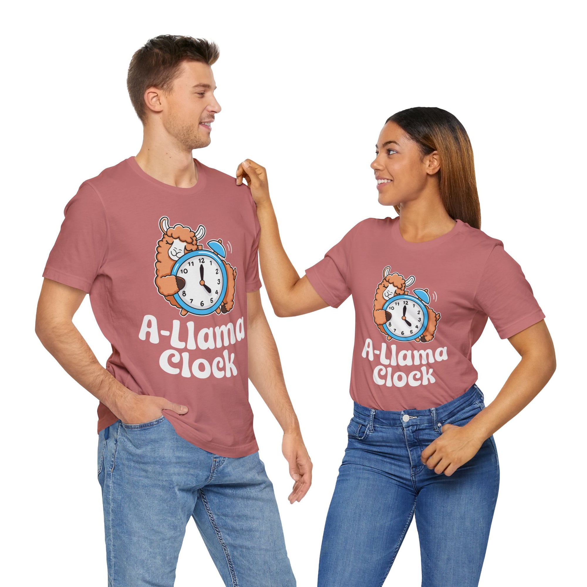 A‑Llama Clock Cute Graphic Tee — Funny Llama Alarm Clock T-Shirt