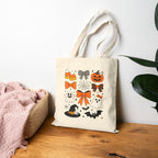 Spooky Ghost Halloween Tote Bag – Eco-Friendly Reusable Design
