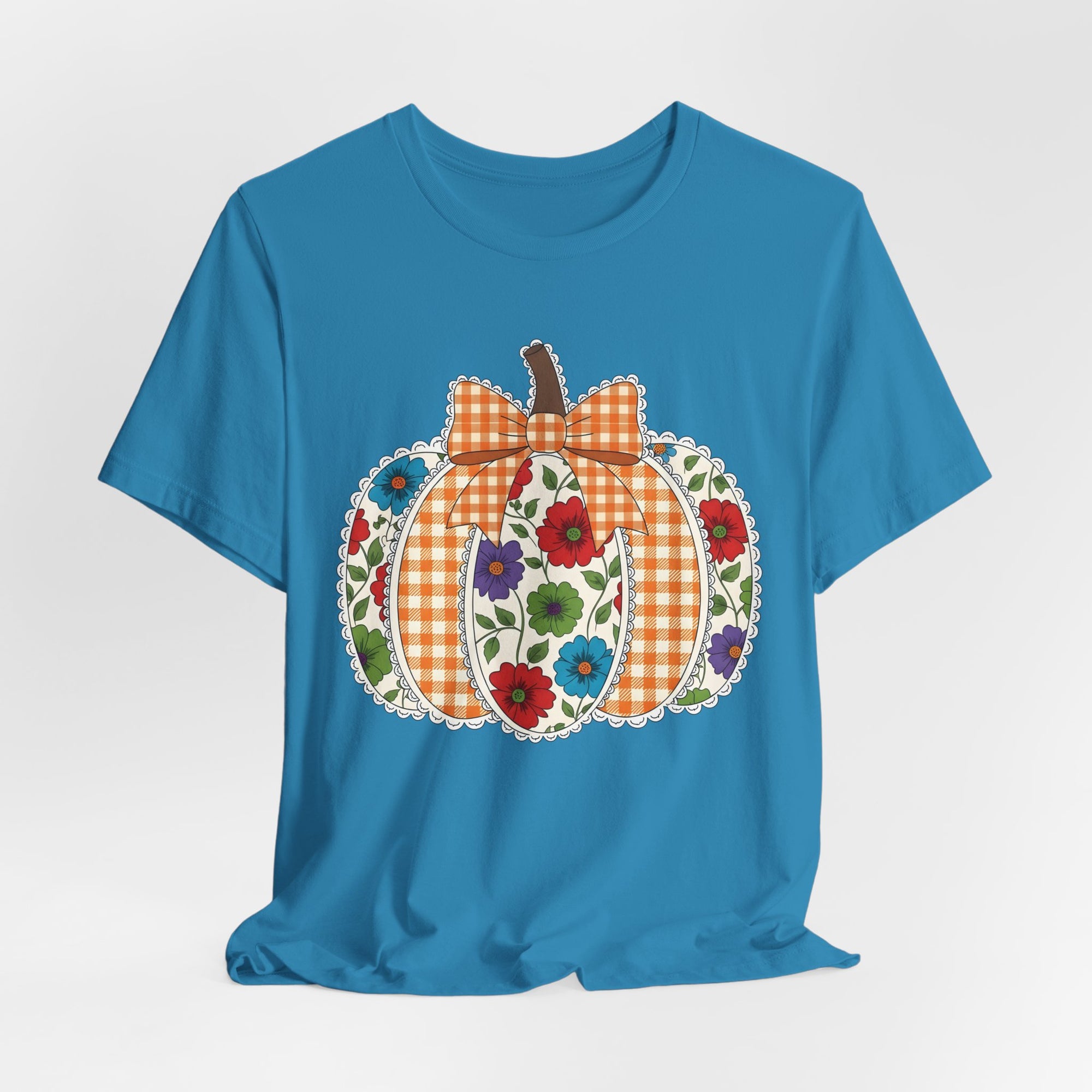 Floral Pumpkin Tee - Fall Fashion