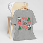 Festive Pet Lover Tee - Christmas Celebration Shirt, Holiday Gift for Dog Owners, Cute Winter Apparel, Paw Print T-Shirt, Unisex