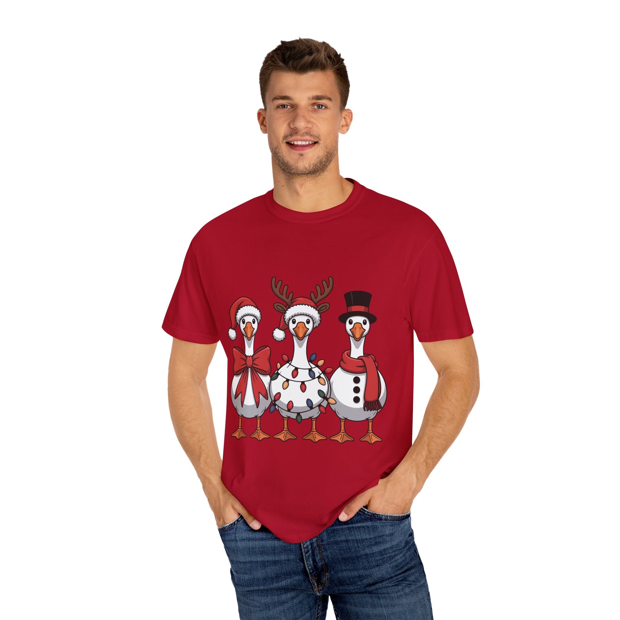 Festive Holiday Goose T-shirt, Fun Christmas Tee, Unisex T-shirt