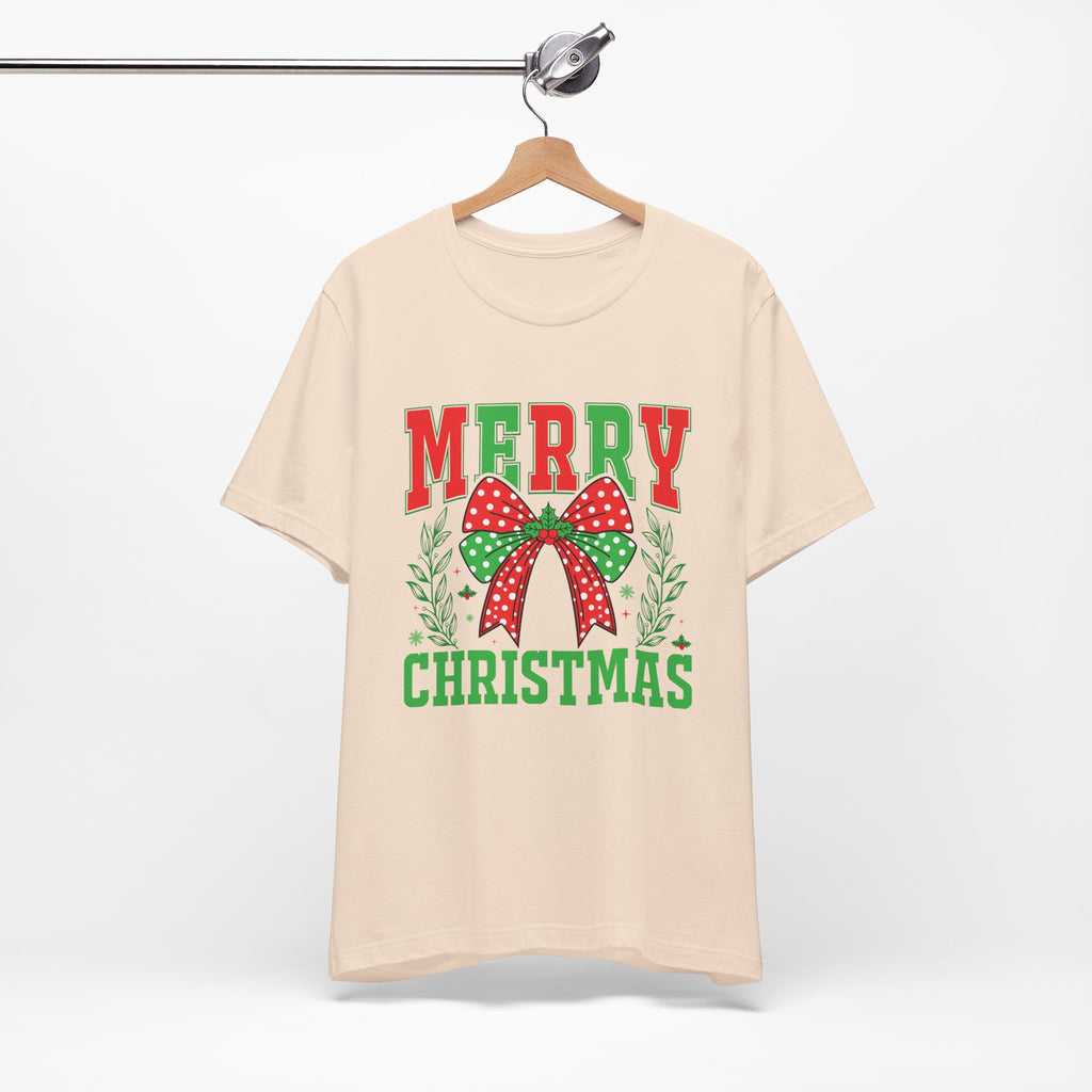 Merry Christmas Unisex Short Sleeve Tee, Holiday Shirt, Christmas Gift, Casual Wear, Family Matching Outfits