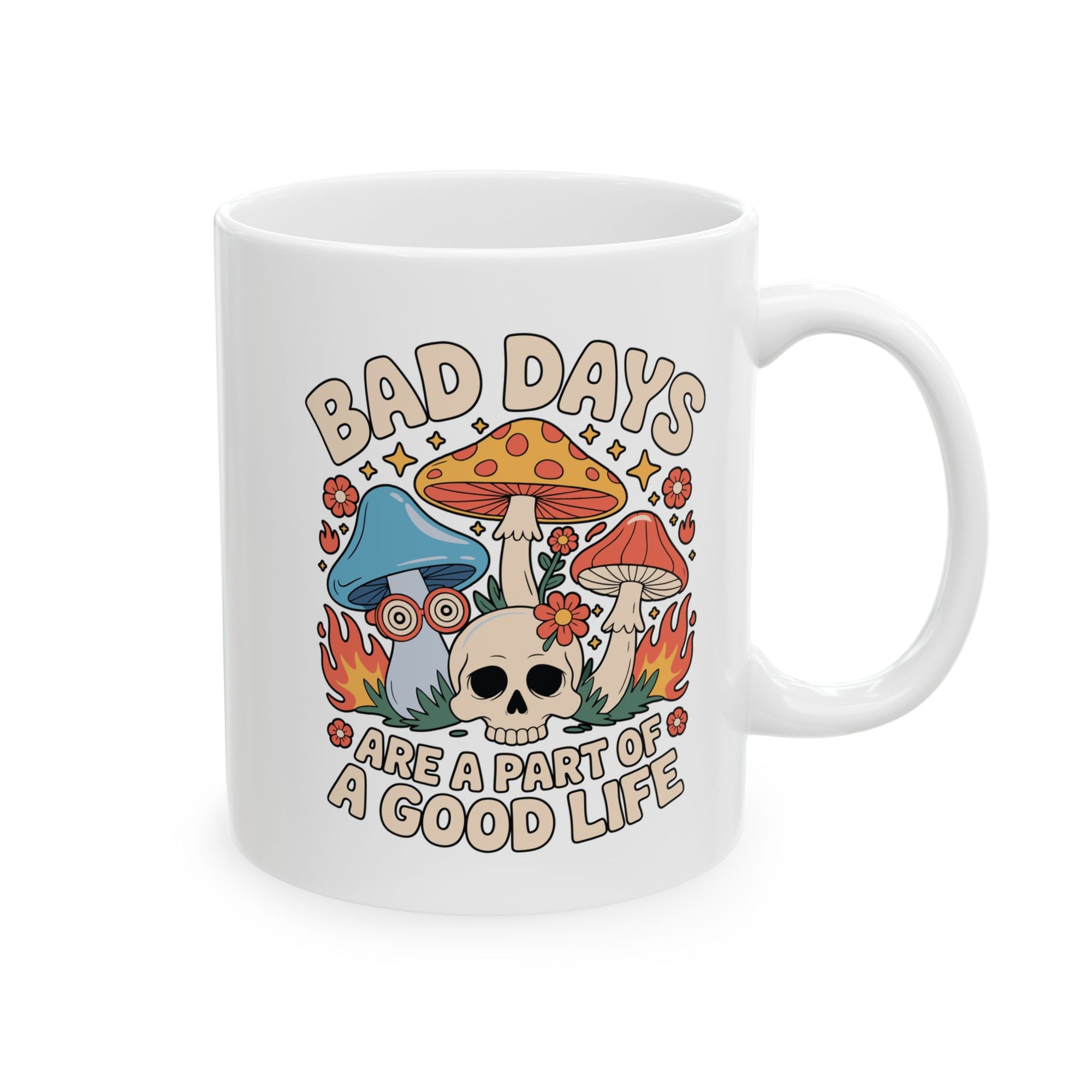 Ceramic Mug with Whimsical Design, Perfect for Coffee Lovers