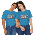 Meowy Catmas Short Sleeve Tee - Festive Cat Christmas T-Shirt