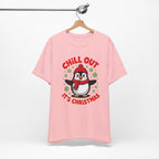 Christmas Penguin Tee | Chill Out It's Christmas, Unisex Holiday Shirt, Winter Apparel, Festive Gift, Cozy Christmas Tee