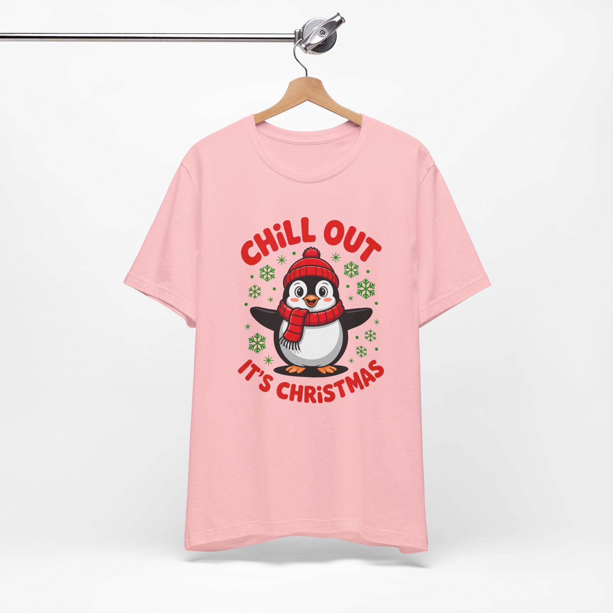 Christmas Penguin Tee | Chill Out It's Christmas, Unisex Holiday Shirt, Winter Apparel, Festive Gift, Cozy Christmas Tee