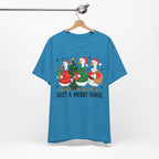 Festive Merry Goose T-Shirt, Christmas Tee, Holiday Apparel, Funny Gift, Unisex Tee, Seasonal Shirt