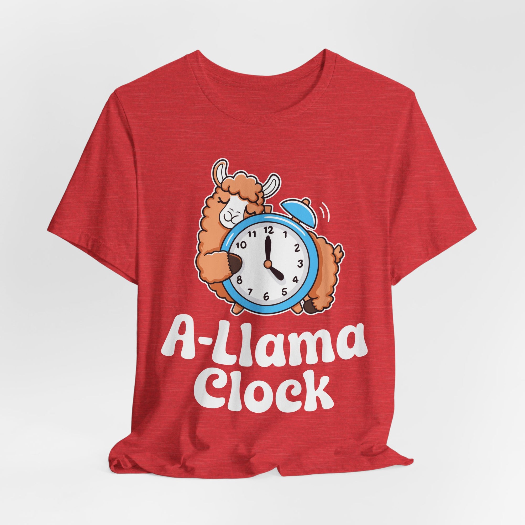 A‑Llama Clock Cute Graphic Tee — Funny Llama Alarm Clock T-Shirt