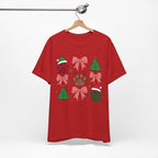 Festive Pet Lover Tee - Christmas Celebration Shirt, Holiday Gift for Dog Owners, Cute Winter Apparel, Paw Print T-Shirt, Unisex