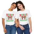Merry Christmas Unisex Short Sleeve Tee, Holiday Shirt, Christmas Gift, Casual Wear, Family Matching Outfits
