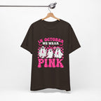 Pink Ghosts October Tee, Halloween Shirt, Unisex T-shirt