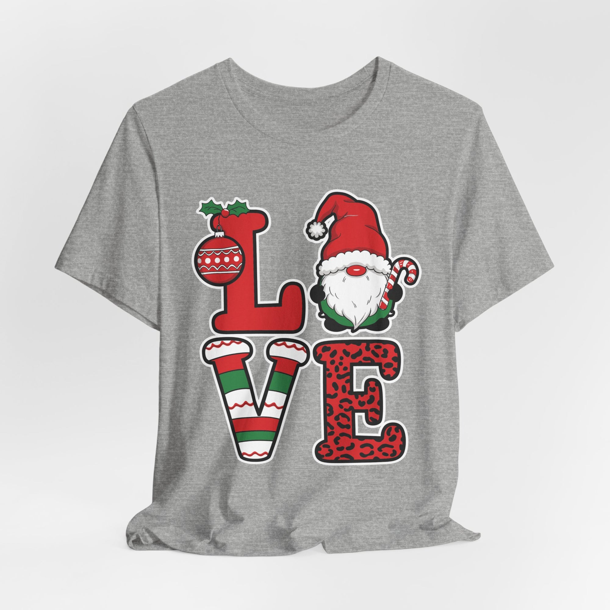 Christmas LOVE T-Shirt / Santa Gnome Holiday Graphic Tee