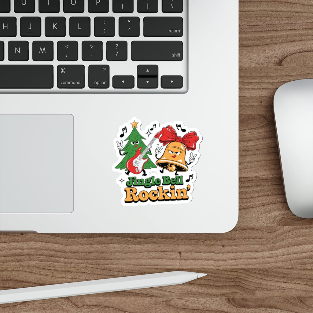 Jingle Bell Rockin' Die-Cut Stickers, Holiday Decor, Laptop Decals, Gift Wrap, Creative Party Favors, Fun Seasonal Stickers