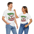Merry Christmas Reindeer Tee, Festive Holiday Shirt, Unisex Christmas Apparel, Cute Gifts for Him/Her, Holiday Party Outfit