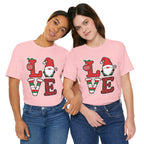 Christmas LOVE T-Shirt / Santa Gnome Holiday Graphic Tee
