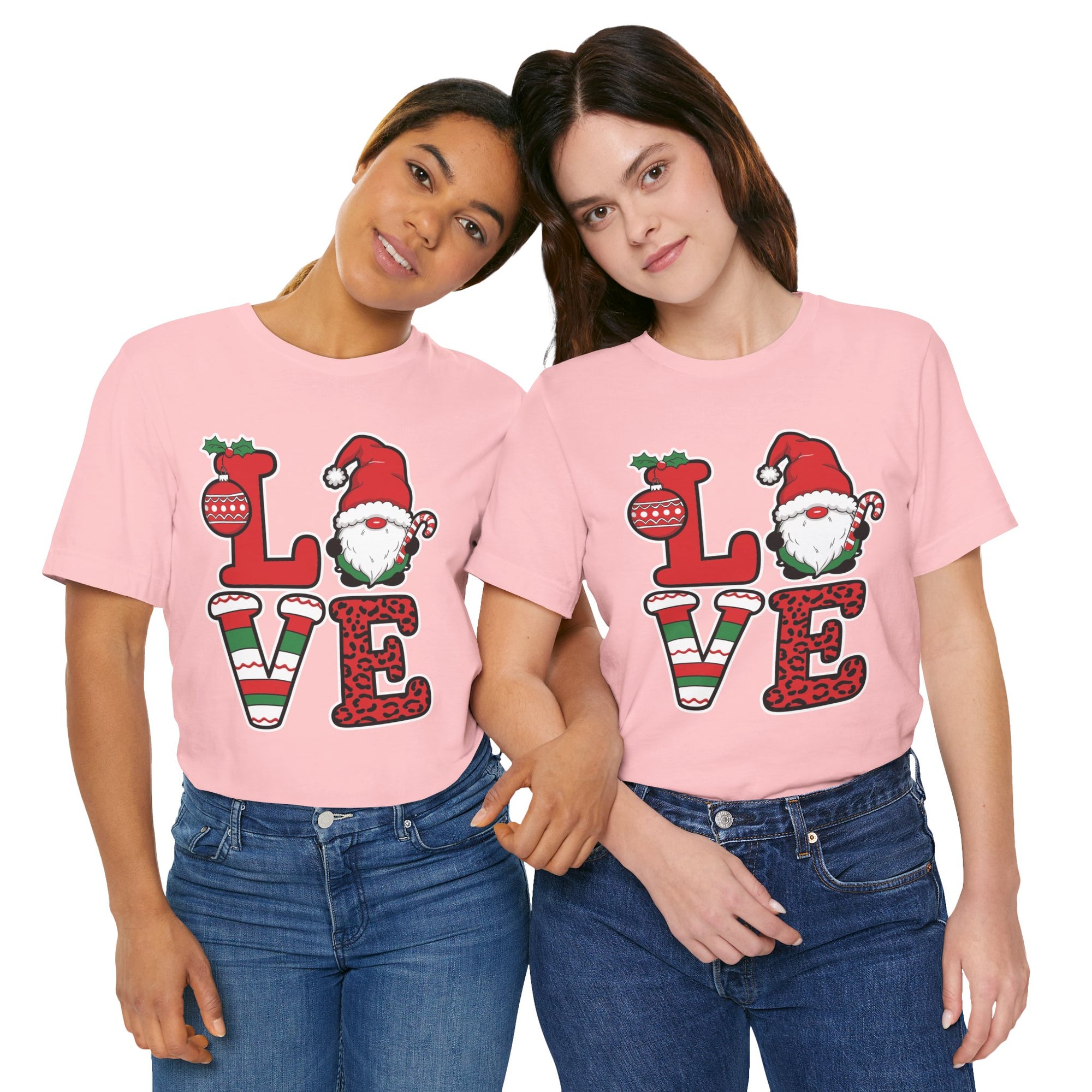 Christmas LOVE T-Shirt / Santa Gnome Holiday Graphic Tee
