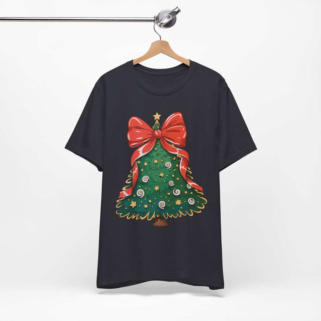 Christmas Tree Graphic Tee, Festive T-Shirt, Holiday Apparel, Unisex Christmas Shirt, Gift for Christmas Lovers, Seasonal Outfit