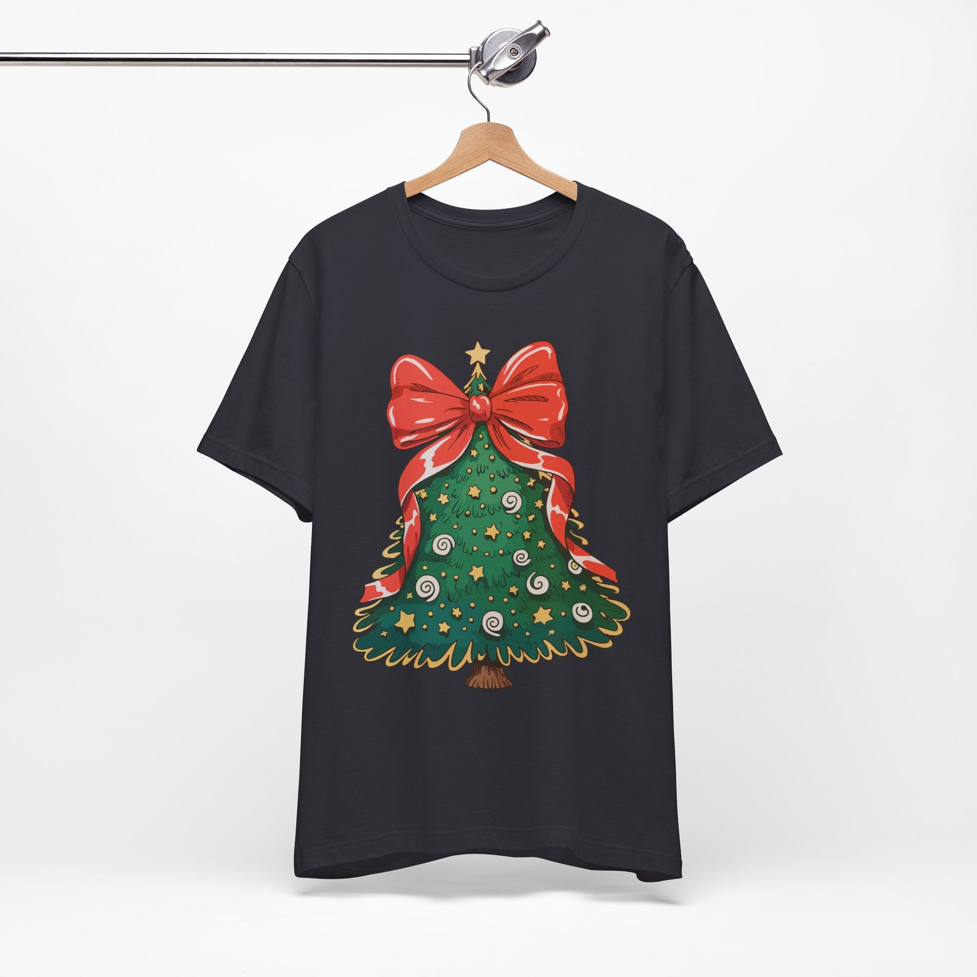 Christmas Tree Graphic Tee, Festive T-Shirt, Holiday Apparel, Unisex Christmas Shirt, Gift for Christmas Lovers, Seasonal Outfit