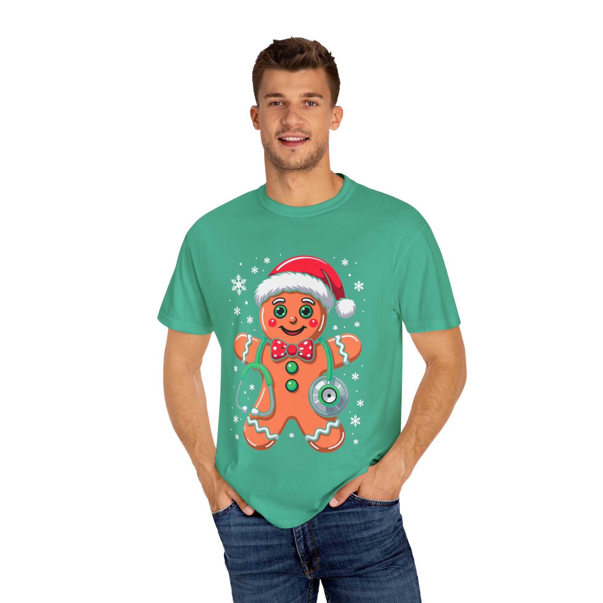 Gingerbread Holiday T-shirt, Festive Tee, Christmas Shirt