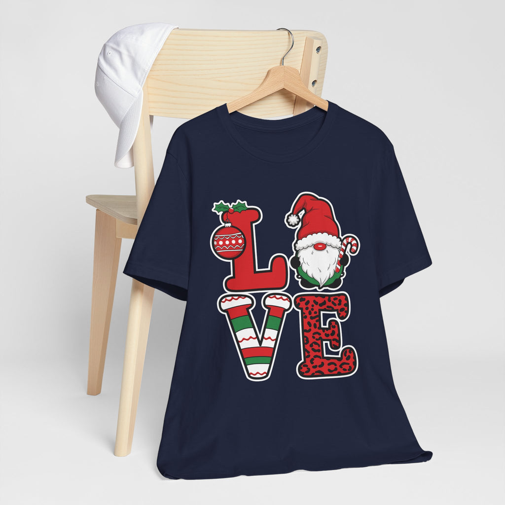 Christmas LOVE T-Shirt / Santa Gnome Holiday Graphic Tee