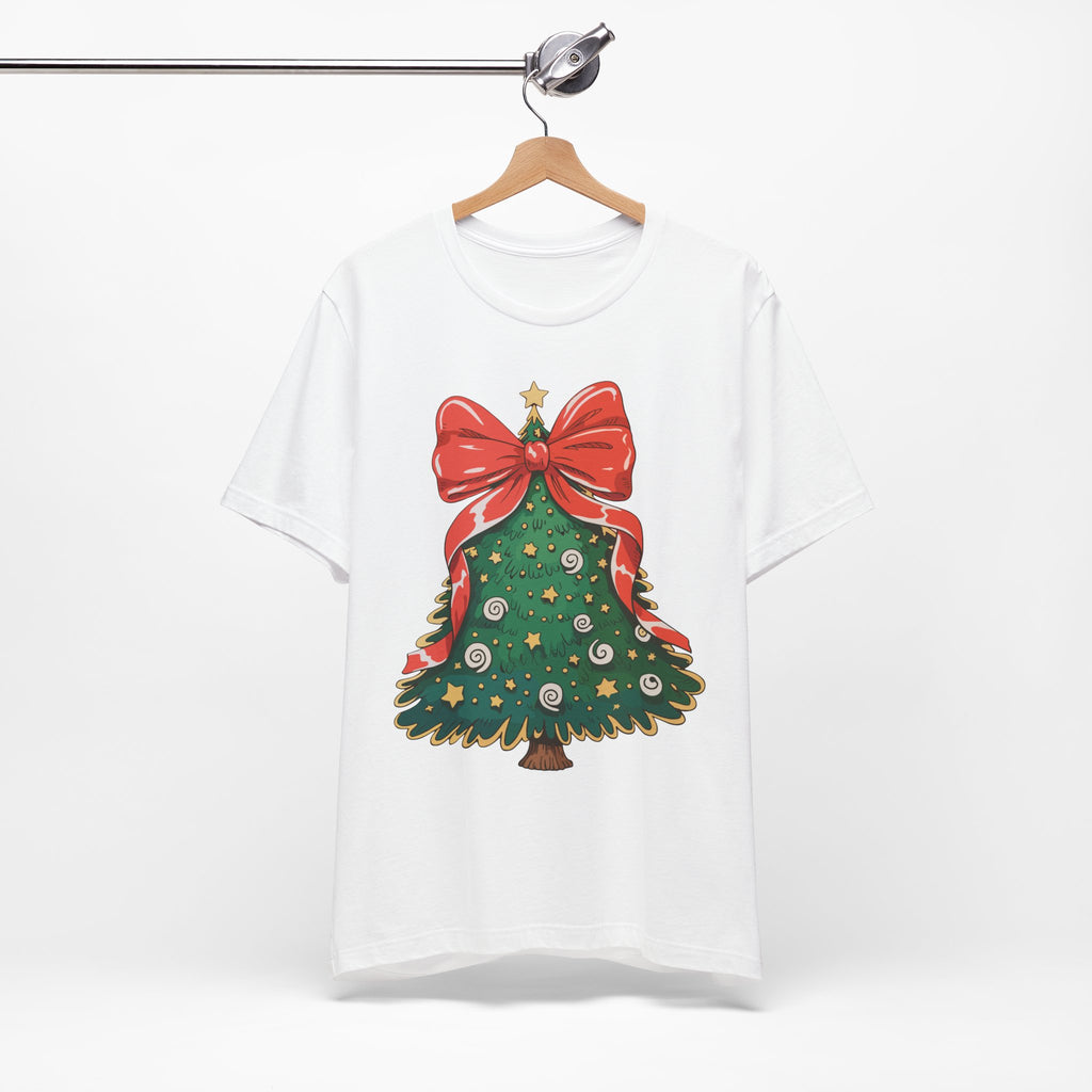 Christmas Tree Graphic Tee, Festive T-Shirt, Holiday Apparel, Unisex Christmas Shirt, Gift for Christmas Lovers, Seasonal Outfit