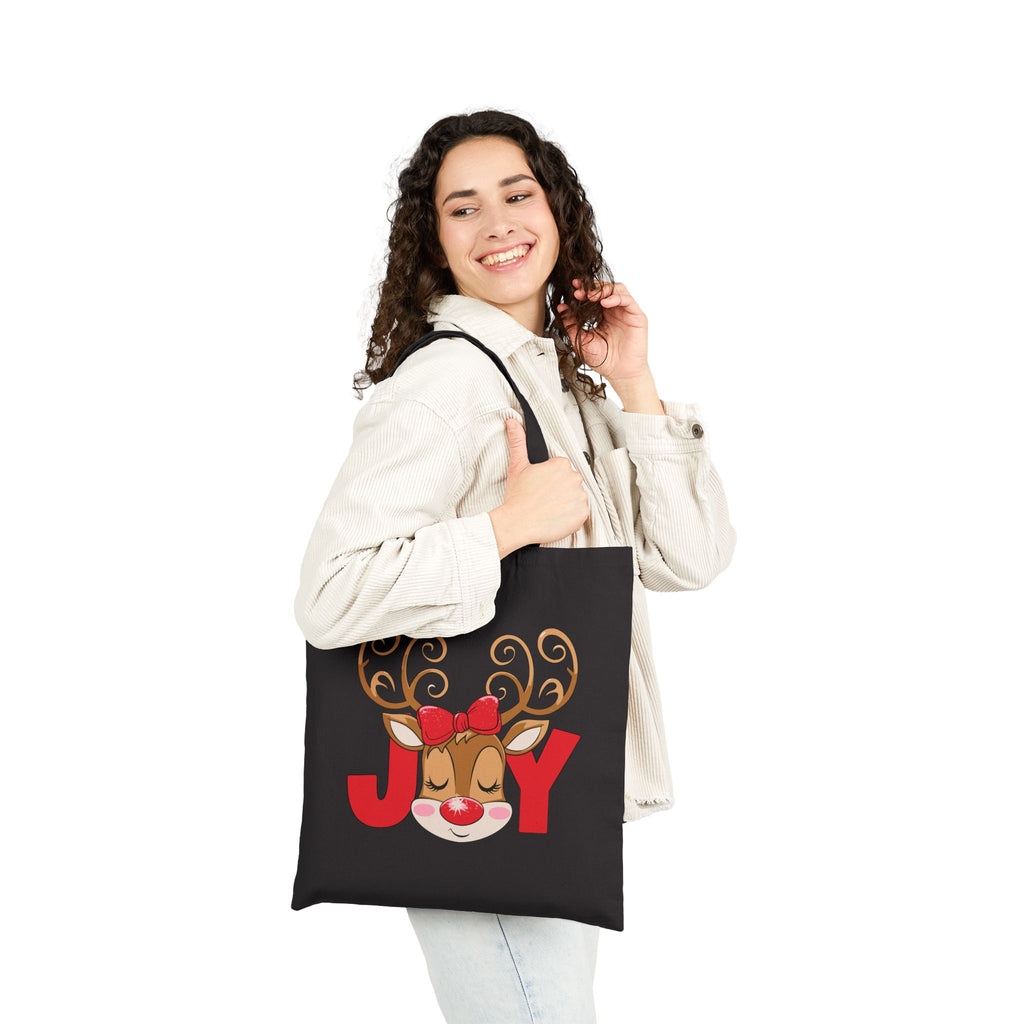Joyful Reindeer Holiday Tote Bag – Festive Reusable Christmas Shopper