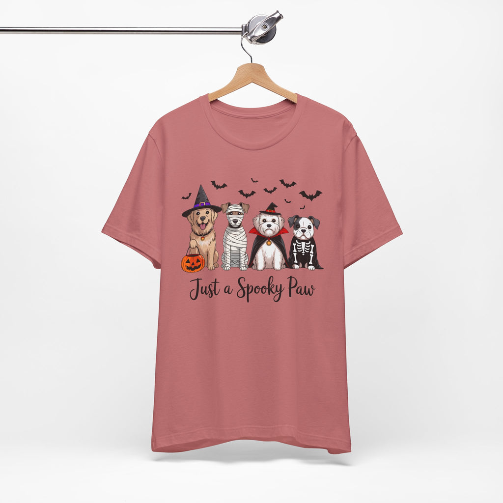 Dog Tee - Just a Spooky Paw, Unisex Halloween Pet Lover Gift, Dog Mom Shirt