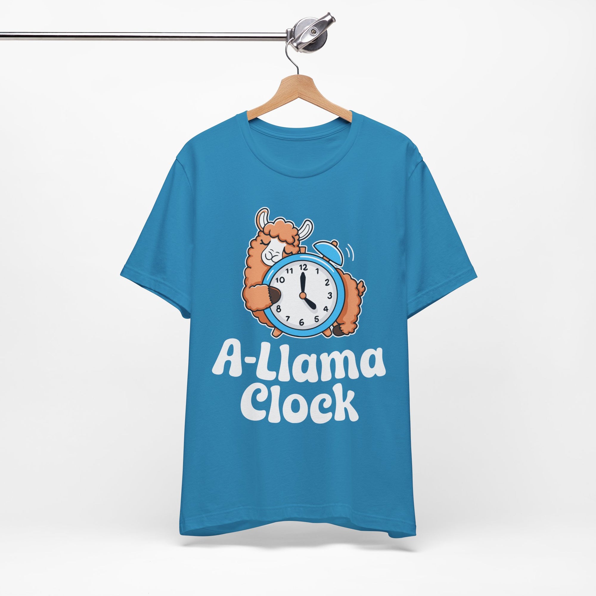 A‑Llama Clock Cute Graphic Tee — Funny Llama Alarm Clock T-Shirt