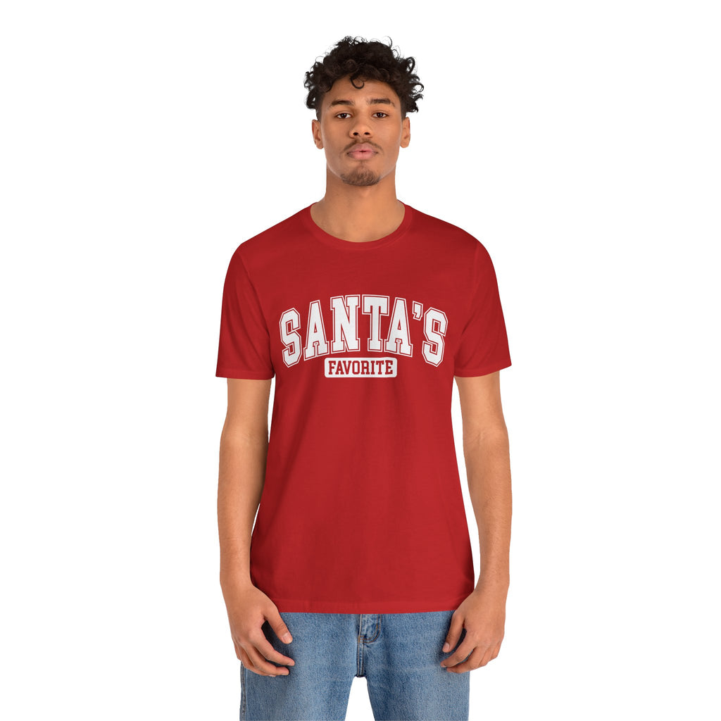 Santa's Favorite Unisex Tee, Christmas Gift, Holiday Apparel, Family Gathering Outfit, Festive T-Shirt, Casual Wear