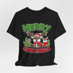 Merry Christmas Reindeer Tee, Festive Holiday Shirt, Unisex Christmas Apparel, Cute Gifts for Him/Her, Holiday Party Outfit