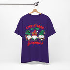 Christmas with My Gnomies Unisex Tee, Holiday Shirt, Christmas Gift, Gnome Tee, Festive Apparel, Cute Christmas T-Shirt